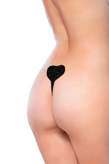 Bye Bra Adhesive String Black Lace Finish