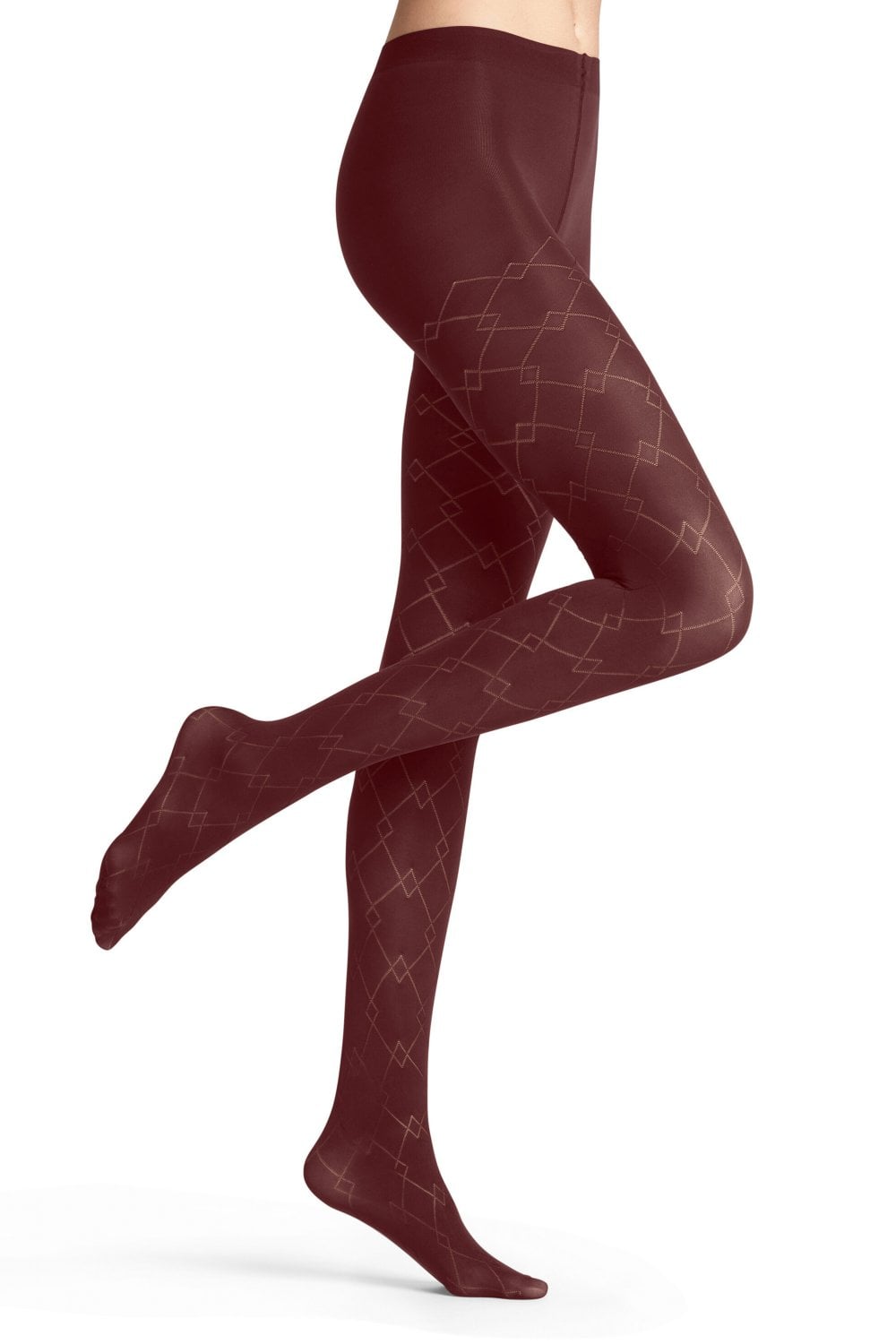 Falke Check Mate Tights Colour: Cayenne, Size: M/L