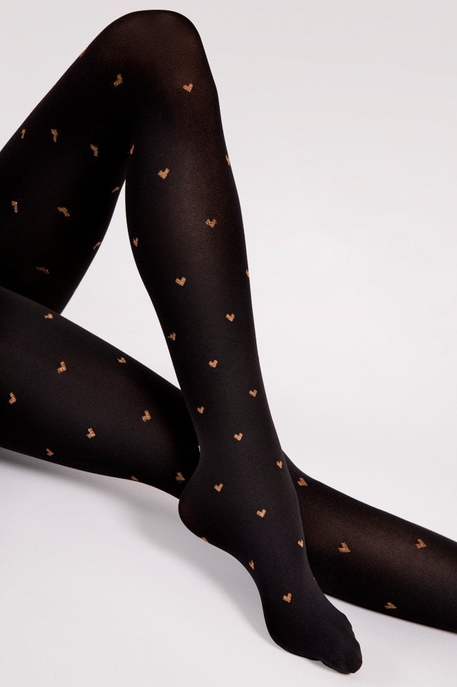 Fiore Copper Love Patterned Tights